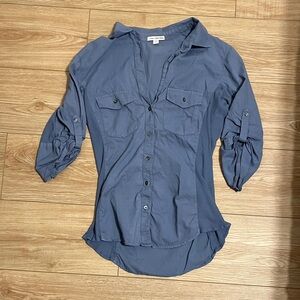 Standard James Perse roll tab sleeve button up shirt